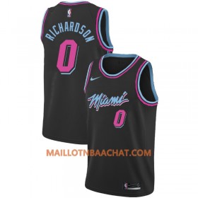 Maillot NBA Miami Heat Josh Richardson 0 2018-19 Nike City Edition Noir Swingman - Homme